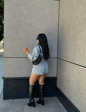 Load image into Gallery viewer, HOT TAKE DENIM ROMPER