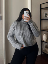 Load image into Gallery viewer, GLOOMY DAYS TURTLENECK SWEATER - HEATHER GREY
