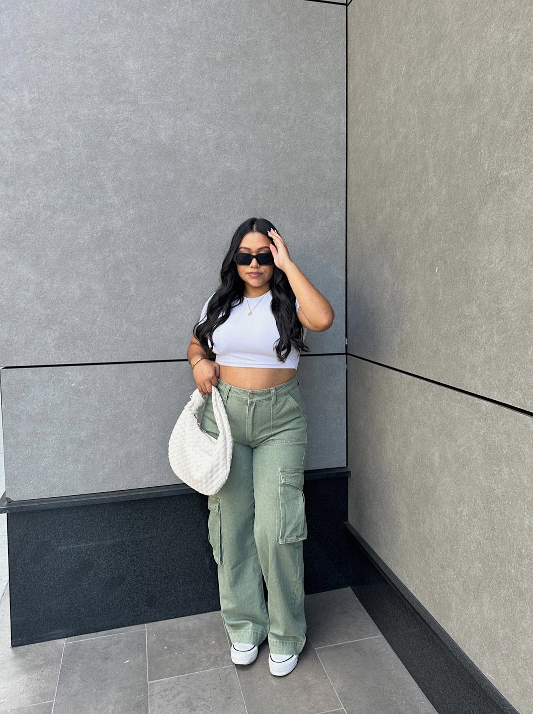 TRY AGAIN CARGO PANTS - OLIVE