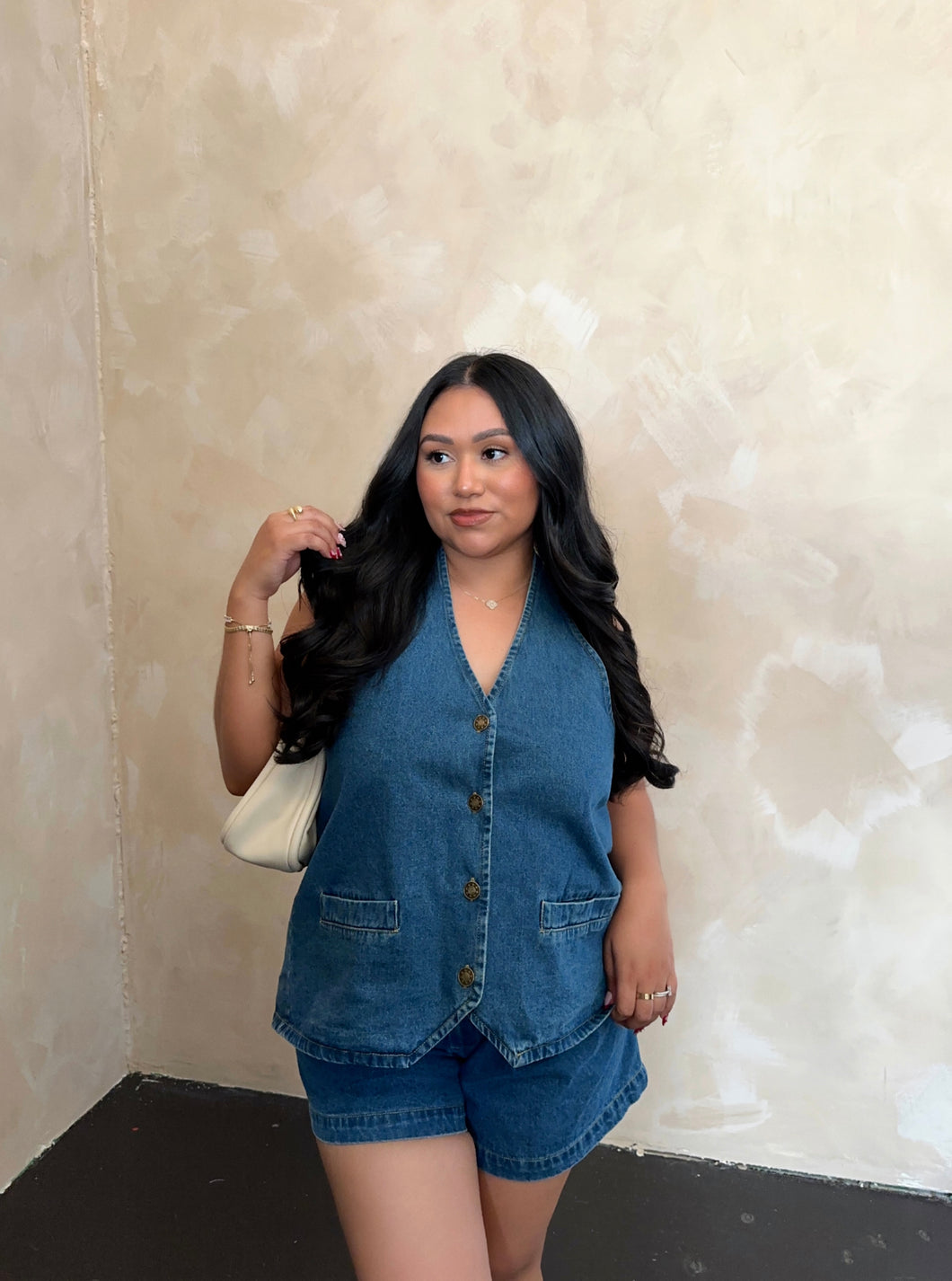 ON REPEAT DENIM TOP