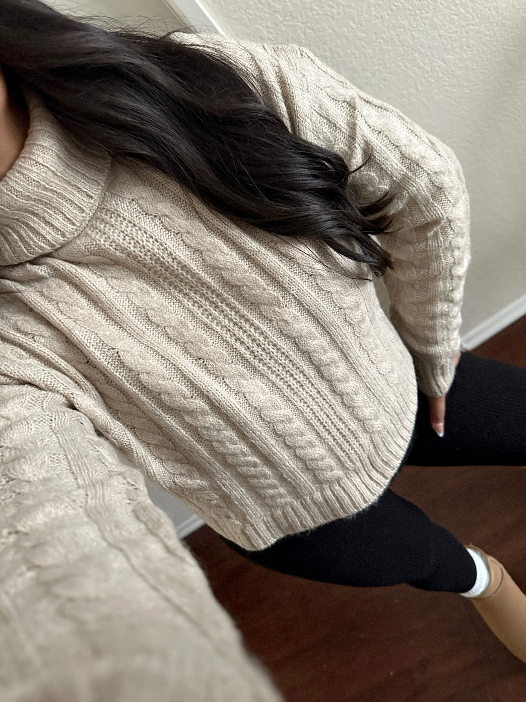 GLOOMY DAYS TURTLENECK SWEATER - OATMEAL