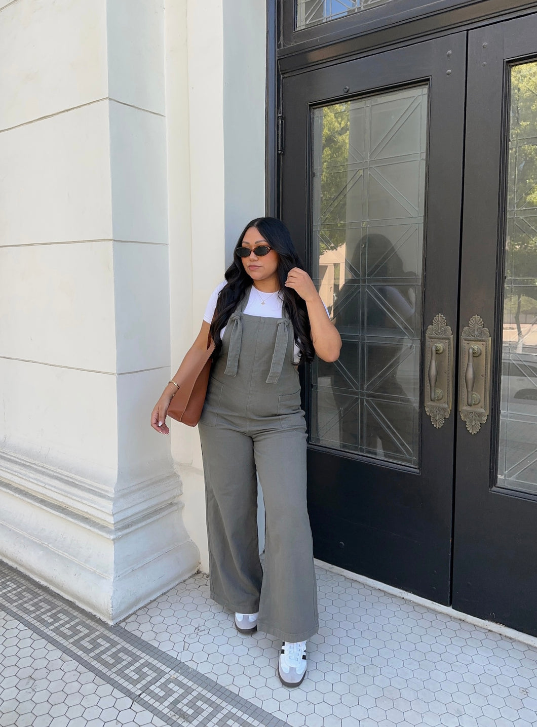 JUST A GIRL JUMPSUIT (OLIVE)