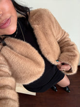 Load image into Gallery viewer, WINTER GLAMOUR CROPPED JACKET (CAMEL)
