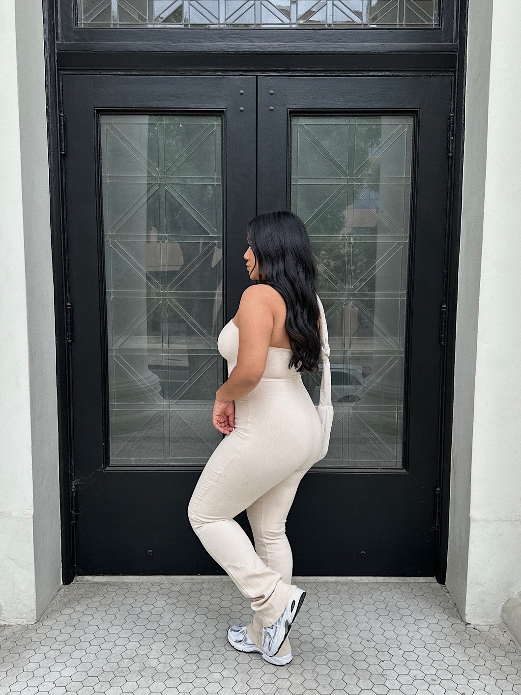 NEXT IN LINE JUMPSUIT - CREAM