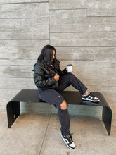 Load image into Gallery viewer, LA CITY LEATHER PUFFER JACKET
